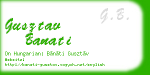 gusztav banati business card